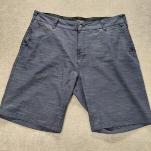 TRUNKS Heathered Navy Blue Shorts Mens 36 Stretch Pocket Casual 9.5" Inseam